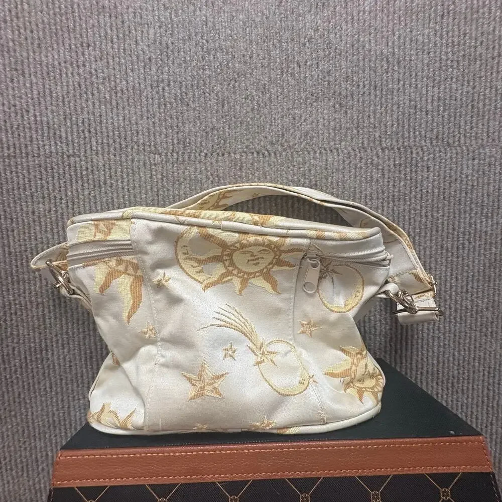 Vintage 90’s Celestial Train Case With Strap Sun Moon